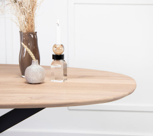 Ovalt Sofabord plankebord